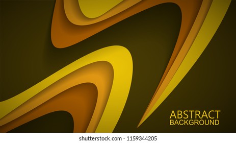 Modern Yellow Curve Vector Background 