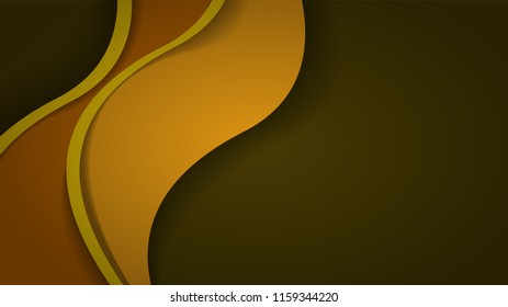 Modern Yellow Curve Vector Background 