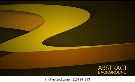 Modern Yellow Curve Vector Background 