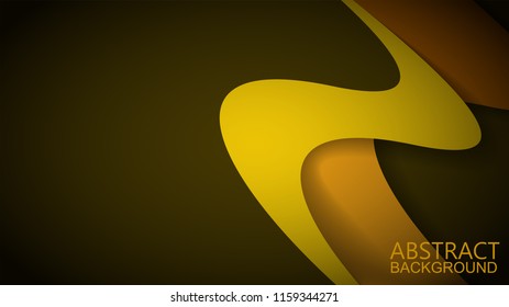 Modern Yellow Curve Vector Background 
