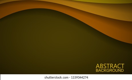 Modern Yellow Curve Vector Background 