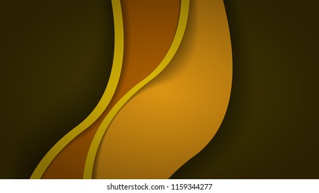 Modern Yellow Curve Vector Background 