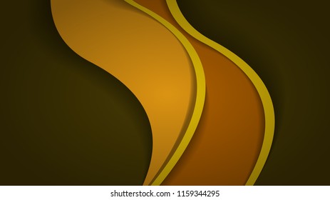 Modern Yellow Curve Vector Background 