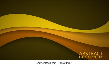 Modern Yellow Curve Vector Background 