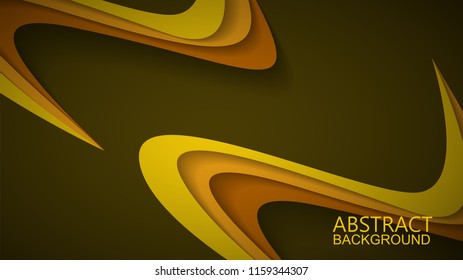Modern Yellow Curve Vector Background 