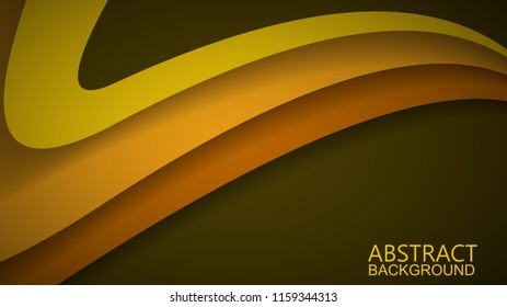 Modern Yellow Curve Vector Background 
