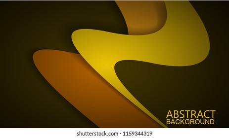 Modern Yellow Curve Vector Background 
