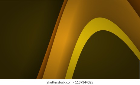 Modern Yellow Curve Vector Background 