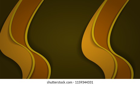 Modern Yellow Curve Vector Background 