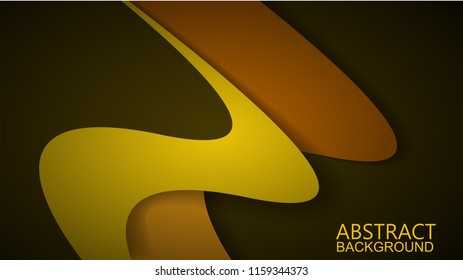 Modern Yellow Curve Vector Background 