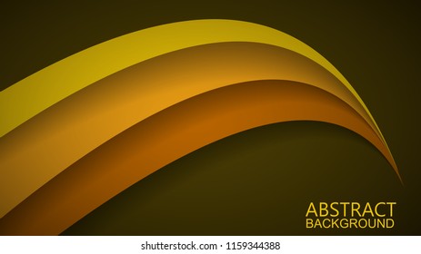 Modern Yellow Curve Vector Background 