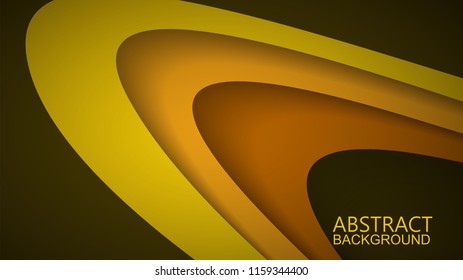 Modern Yellow Curve Vector Background 