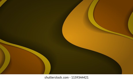 Modern Yellow Curve Vector Background 