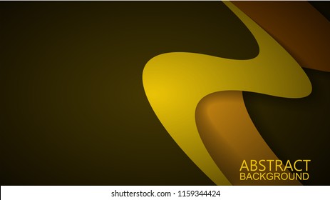 Modern Yellow Curve Vector Background 