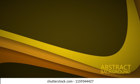 Modern Yellow Curve Vector Background 