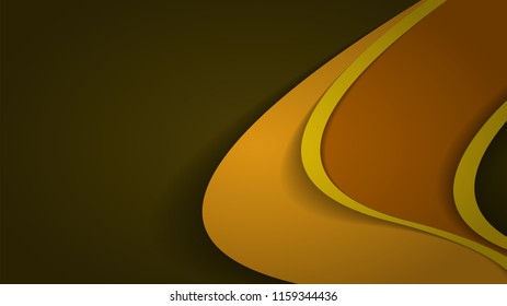 Modern Yellow Curve Vector Background 