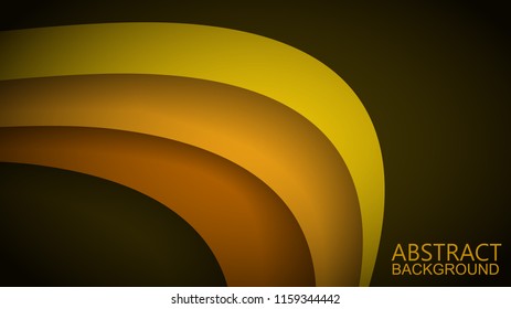 Modern Yellow Curve Vector Background 