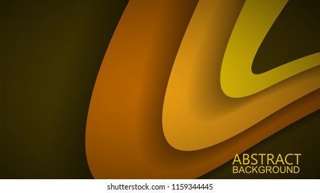 Modern Yellow Curve Vector Background 