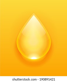 Modern yellow drop. Vector illustration