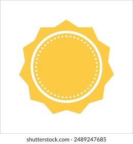 Modern Yellow Emblem Logo Vector Element
