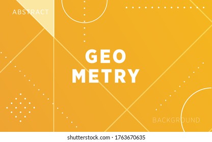 modern yellow gradient abstract geometry shape background with line and dots.can be used in cover design, poster, flyer, book design, website backgrounds or advertising. vector illustration.