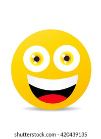 Modern yellow laughing happy smile