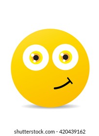 Modern yellow laughing happy smile