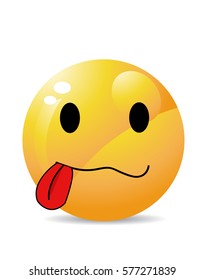 Modern yellow laughing happy smile