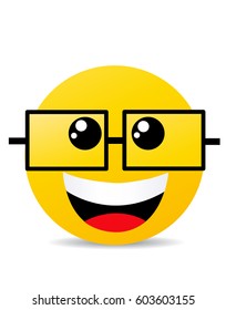 Modern yellow laughing happy smile