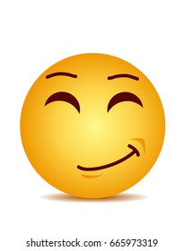 Modern yellow laughing happy smile