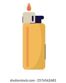 Modern yellow lighter vector design