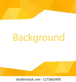 Modern Yellow Polygon White Background Vector Image
