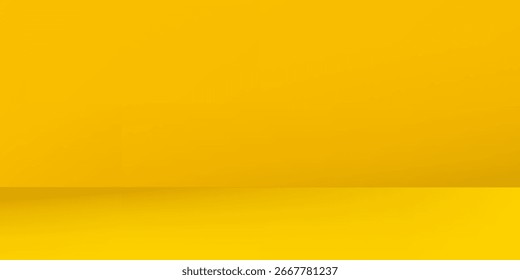 Modern Yellow Studio Wall color 3d Room Solid Kitchen Podium Bg Floor Backdrop Product Scene Shadow Loft Abstract Modern