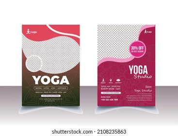 Modern Yoga Flyer, Meditation Flyer Template Design Suitable For Brochure Cover Or Poster Design