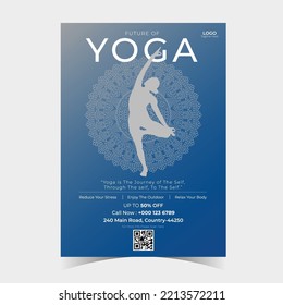 Modern Yoga Flyer Template Design 