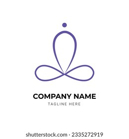 modern yoga logo design template