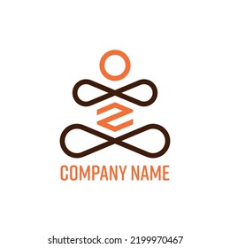 Modern Yoga Logo Icon Vector Illustration
