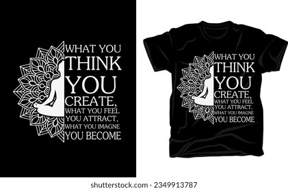 Modern yoga t-shirt design, Bold yoga day shirt, professional yoga typography t-Shirt vector, t-shirt Design vector, woman is doing yoga beside flowers.