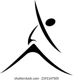 modern yoga vector logo design
