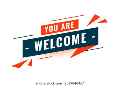 modern you are welcome banner impress your new employee vector