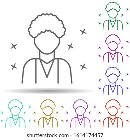 Modern young boy avatar multi color style icon. Simple thin line, outline vector of avatar icons for ui and ux, website or mobile application