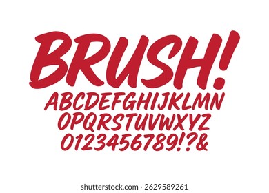 Modern youth style typography, stylish brush font style