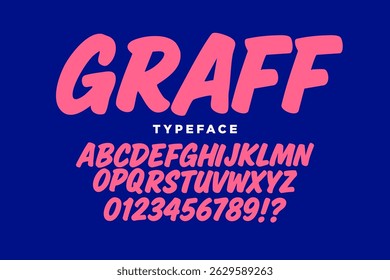 Modern youth style typography, stylish brush font style
