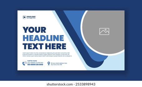 Modern YouTube video thumbnail and social media cover , header design, digital business marketing web banner for 
promotional banner ad, suitable for corporate billboard background design