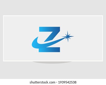 Modern Z letter logo design with spark concept. Spark Z logo design	