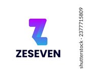 Modern Z7 Letter logo design