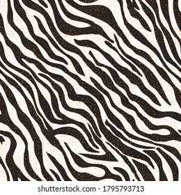 Modern Zebra skin seamless pattern