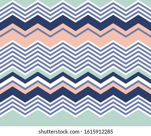 Modern Zig Zag seamless pattern for Background, Cover, Banner, Poster, Flyer, Interior, Wrapping paper, Packaging, Wallpaper Design and other textile product. Vector illustration.