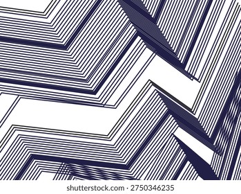 Modern Zigzag Shape Illustration for Concept Art