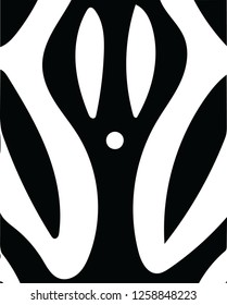 Modern zoo zebra print vector pattern decorative shape design for creative ideas